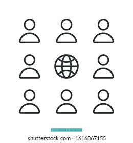 public icon vector illustration logo template for many purpose. Isolated on white background.