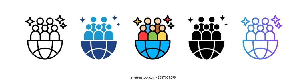 Ícone de imagem pública Ilustração de vetor múltiplo