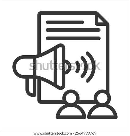 Public Infomation Outline Icon Vector Illustration