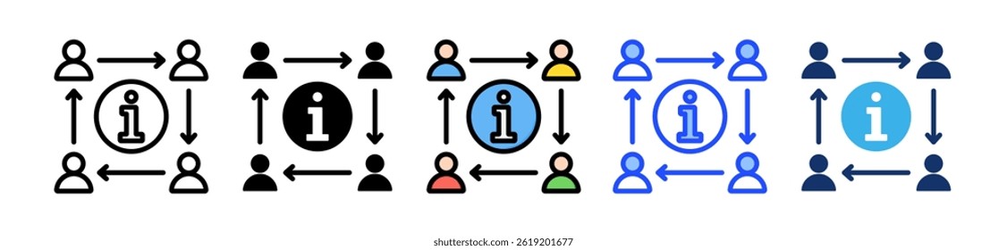 Public Information Icon Collection With Multiple Styles