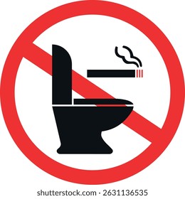 Public Information no smoking toilet sign.