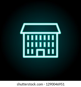 public institution icon. Elements of Buildings in neon style icons. Simple icon for websites, web design, mobile app, info graphics
