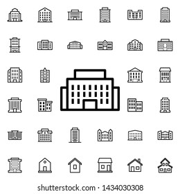 Public institution icon. Universal set of buildings for website design and development, app development