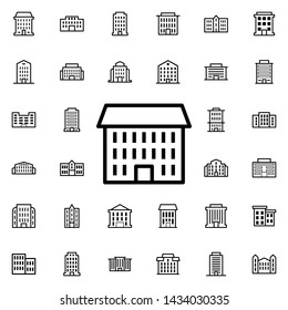 Public institution icon. Universal set of buildings for website design and development, app development