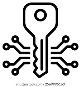 Public Key Crypto and Blockchain icon illustration