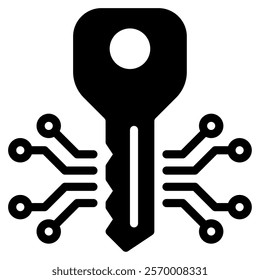 Public Key Crypto and Blockchain icon illustration