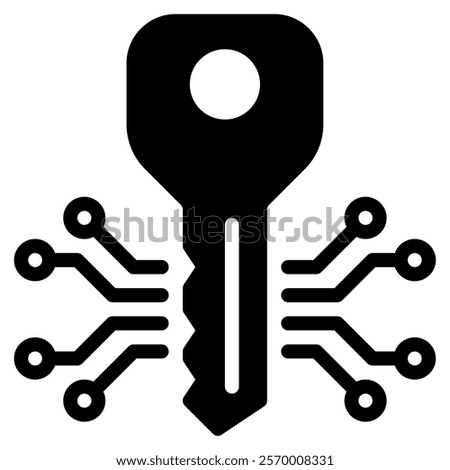 Public Key Crypto and Blockchain icon illustration