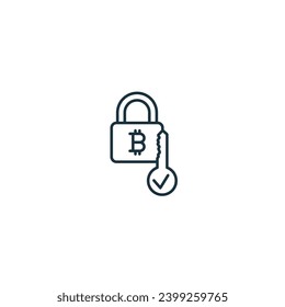 Public key cryptography icon. Monochrome simple sign from blockchain collection. Public key cryptography icon for logo, templates, web design and infographics.