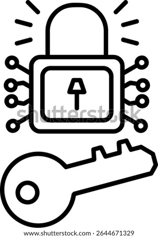 Public Key Filled Style Icon Design