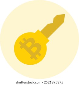 Icono o ilustración de clave pública que representa la seguridad de Bitcoin y criptomonedas