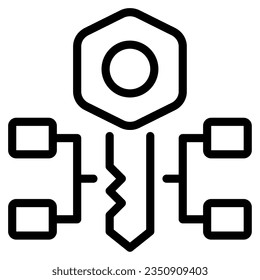 Public Key Infrastructure Icon for uiux, infographic, etc