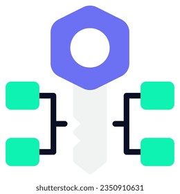 Icono de infraestructura de clave pública para uiux, infografía, etc