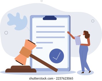 Public law consulting and legal advice concept.Vector illustration.