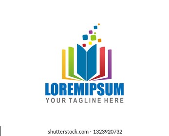 Public Library logo with book symbol vector