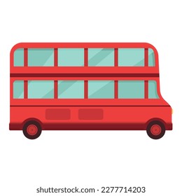 Public london bus icon cartoon vector. Uk tour. City travel