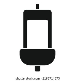 Public male toilet icon simple vector. Wc restroom. Door man
