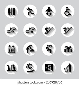Public men signs vector set