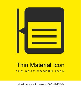 Public Message bright yellow material minimal icon or logo design