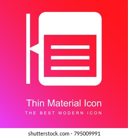 Public Message red and pink gradient material white icon minimal design