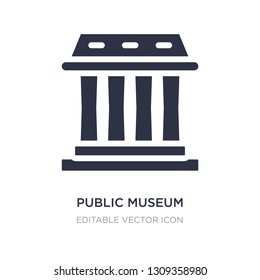 public museum icon on white background. Simple element illustration from Buildings concept. public museum icon symbol design.