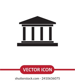 Public museum vector icon flat trendy style illustration on white background..eps