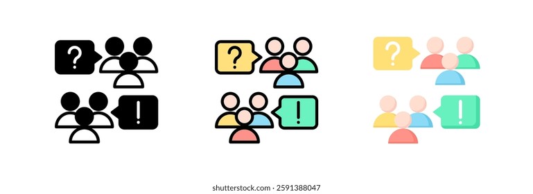 Public Opinion Icon Element For Design