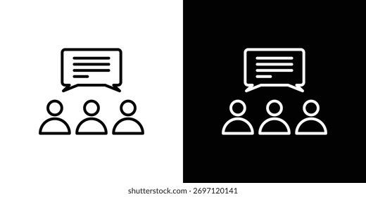 Public opinion icon Logo. Vector Illustration. EPS Illustration.