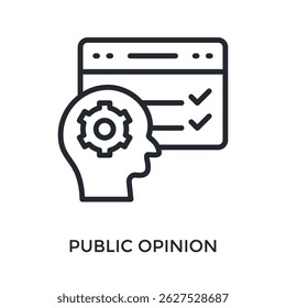 Public Opinion Icon Outline Style. Vector Illustration For Graphic Design