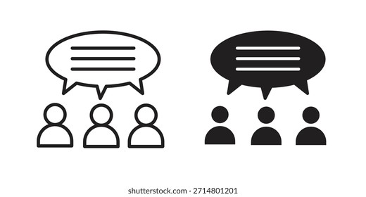 Paquete de iconos de opinión pública. Elemento de diseño de icono de Vector plano.