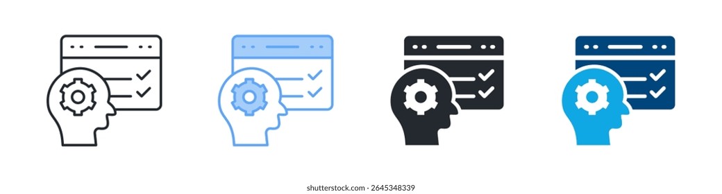 Public Opinion Icon Set Multiple Style. Designed In Outline, Blue, Glyph, Dual Tone