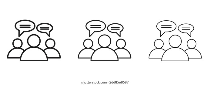 Ícone de opinião pública para Elementos de Site ou Apps, Logotipo. Gráficos de vetor de pixel