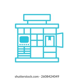 Public Parcel Locker Icon. Isolated on white background.