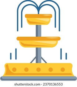 Public Park fountain concept, fons or fontis vector color icon design, Lawn and Gardening symbol, Farm and Plant sign, agriculture and horticulture equipment stock illustration