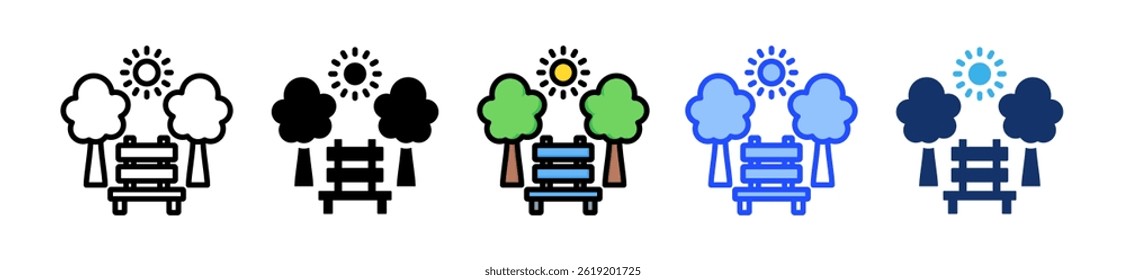 Public Park Icon Collection With Multiple Styles
