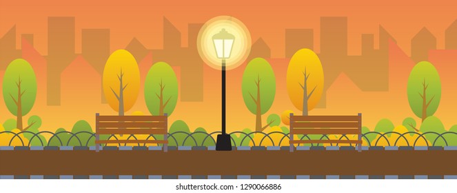 public park sunset
