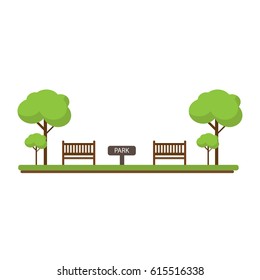 Public park, vector illustration.