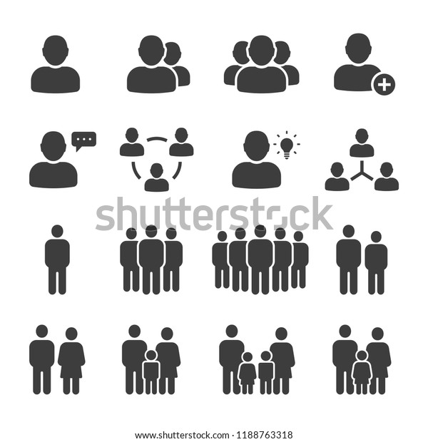 Public People Icons Set Vector Image Stock Vector (Royalty Free ...