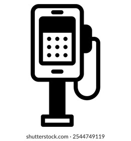 Ilustración de icono de instalación pública de teléfono público