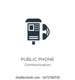 Public phone icon vector. Trendy flat public phone icon from communication collection isolated on white background. Vector illustration can be used for web and mobile graphic design, logo, eps10