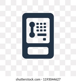 Public phone vector icon isolated on transparent background, Public phone transparency concept can be used web and mobile