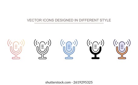 Public Podcast icon design with white background stock illustration