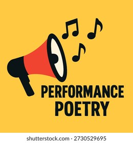 Public Poetry Reading Concept Vector