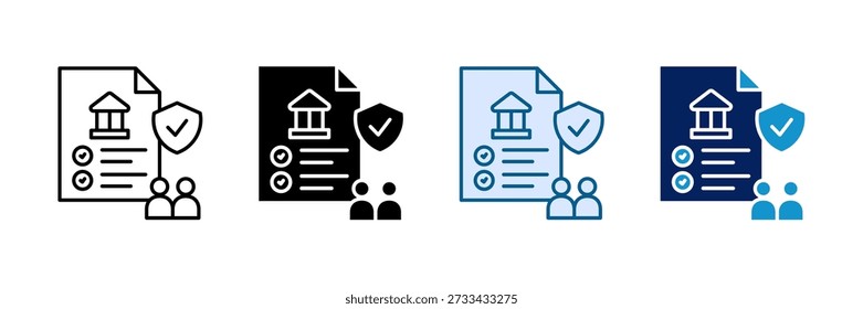 Conjunto de Vários Estilos do Ícone de Política Pública