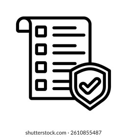Public Policy Line Vector Illustration On White Background.