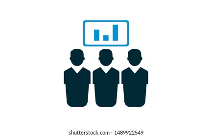 Public Presentation icon vector illustration.