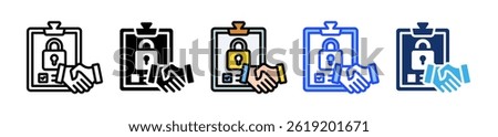 Public Private Partnership Icon Collection With Multiple Styles