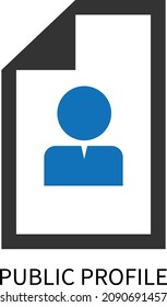 vector de icono de perfil público, icono de perfil abierto 