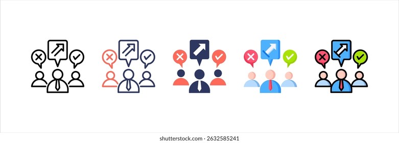 Public Reaction Multi Style Icon Set