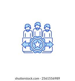 Public Recognition Line Icon. linear style sign for mobile concept and web design. Outline vector icon.