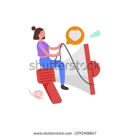 Public Relation, Flat Vector Illustration